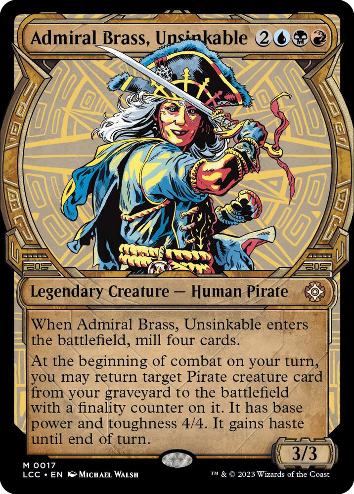 Admiral Brass, Unsinkable (Showcase) - 17: Commander: The Lost Caverns of Ixalan