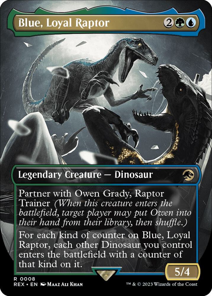 Blue, Loyal Raptor (Borderless) - 8: Universes Beyond: Jurassic World Collection