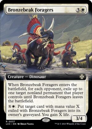 Bronzebeak Foragers (Extended Art) - 37: Commander: The Lost Caverns of Ixalan