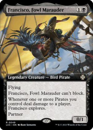 Francisco, Fowl Marauder (Extended Art) - 49: Commander: The Lost Caverns of Ixalan