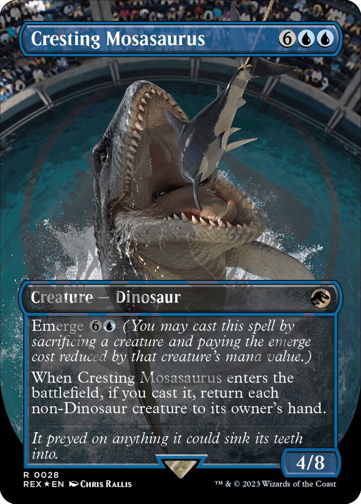 Cresting Mosasaurus (Borderless) (Emblem) - 28: Universes Beyond: Jurassic World Collection