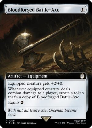 Bloodforged Battle-Axe (Extended Art) (Surge Foil) - 1009: Universes Beyond: Fallout