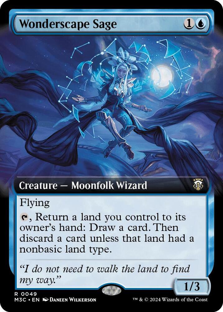 Wonderscape Sage (Extended Art) (Ripple Foil) - 49: Commander: Modern Horizons 3