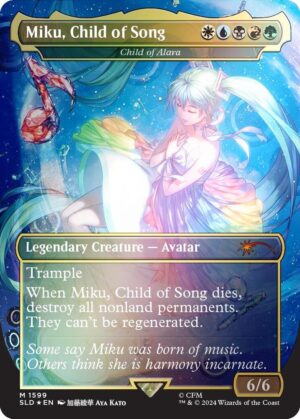 Miku, Child of Song - Child of Alara (Rainbow Foil) - 1599: Secret Lair Drop Series