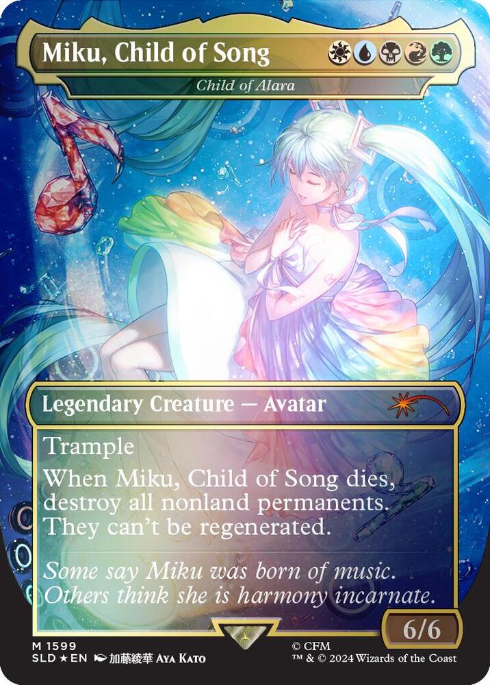Miku, Child of Song - Child of Alara (Rainbow Foil) - 1599: Secret Lair Drop Series