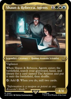 Shaun & Rebecca, Agents (Foil Etched) - 247: Universes Beyond: Assassin's Creed