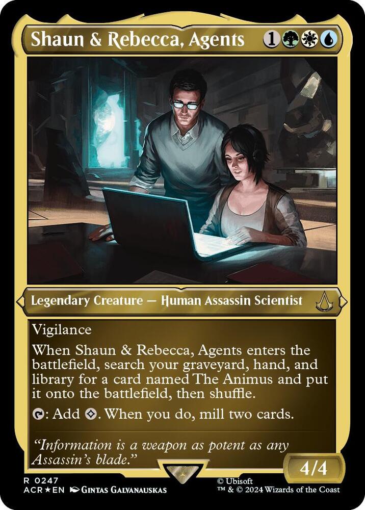 Shaun & Rebecca, Agents (Foil Etched) - 247: Universes Beyond: Assassin's Creed