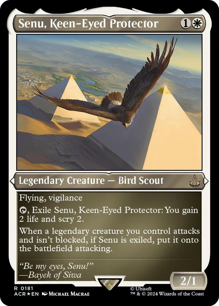 Senu, Keen-Eyed Protector (Foil Etched) - 181: Universes Beyond: Assassin's Creed