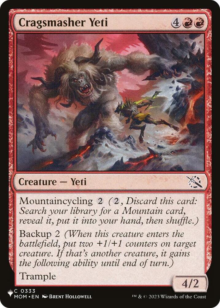 Cragsmasher Yeti - 0333: The List Reprints