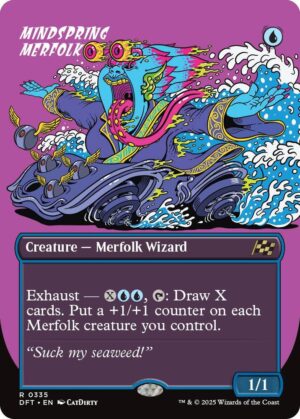 Mindspring Merfolk (Borderless) - 335: Aetherdrift