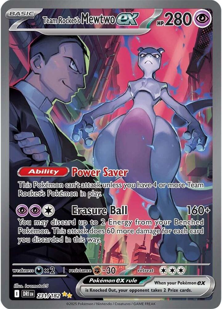 Team Rocket's Mewtwo ex - 231/182 - 231/182: SV10: Destined Rivals (LP)