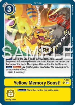 Yellow Memory Boost! (Time Stranger Demo Deck) - P-037 SR: Digimon Demo Deck Exclusive Cards