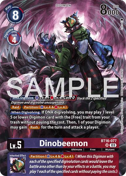 Dinobeemon - BT16-077 SR: Limited Card Pack -Another Knight-