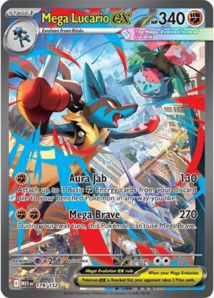 Mega Lucario ex - 179/132 - 179/132: ME01: Mega Evolution (MP)