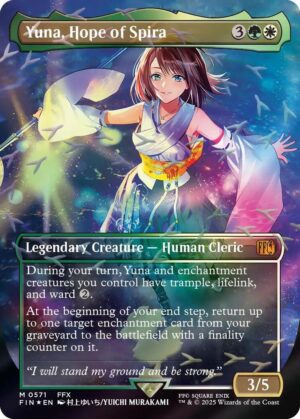 Yuna, Hope of Spira (Borderless) (Chocobo Track Foil) - 571: FINAL FANTASY