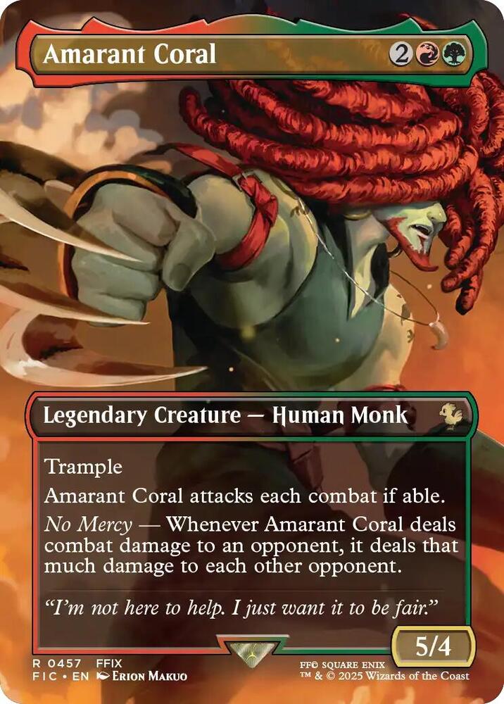 Amarant Coral (Borderless) - 457: Commander: FINAL FANTASY