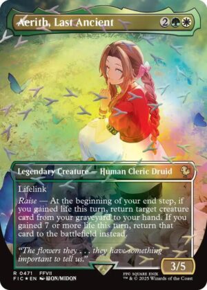 Aerith, Last Ancient (Borderless) (Chocobo Track Foil) - 471: Commander: FINAL FANTASY