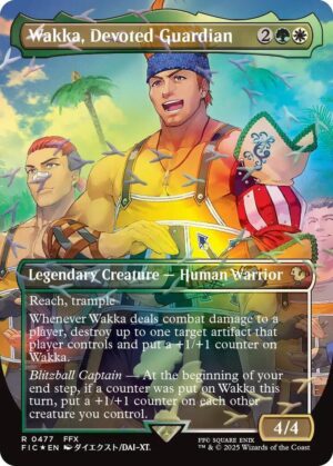 Wakka, Devoted Guardian (Borderless) (Chocobo Track Foil) - 477: Commander: FINAL FANTASY