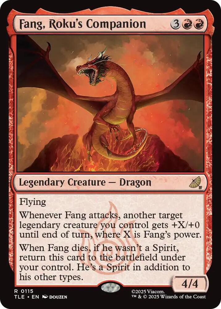 Fang, Roku's Companion - 115: Avatar: The Last Airbender: Eternal-Legal