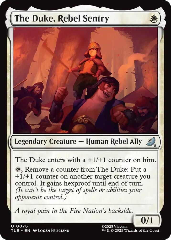 The Duke, Rebel Sentry - 76: Avatar: The Last Airbender: Eternal-Legal