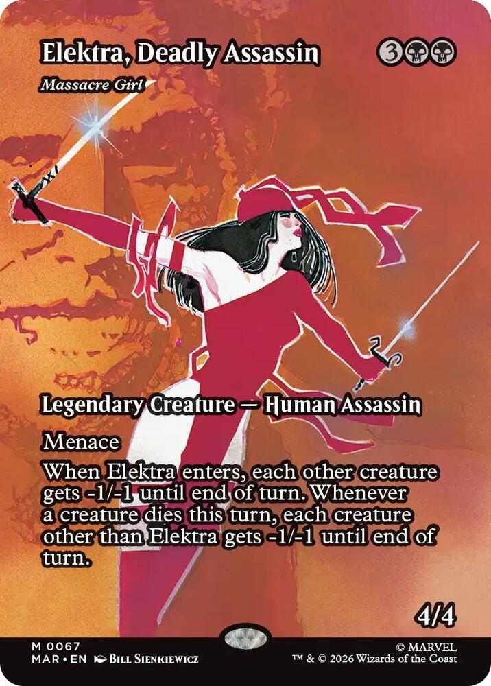 Elektra, Deadly Assassin - Massacre Girl (Borderless) - 67: Marvel Universe Eternal-Legal