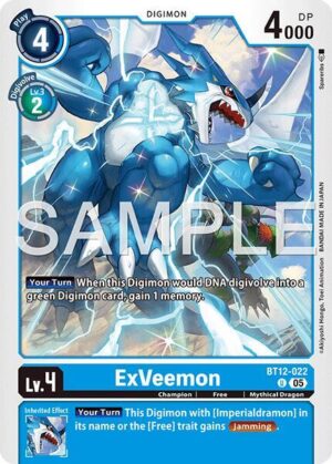 ExVeemon - BT12-022 (Reprint) - BT12-022 U: Advanced Booster Digimon Generation