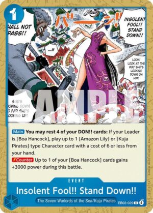 Insolent Fool!! Stand Down!! - EB03-029: Extra Booster: One Piece Heroines Edition