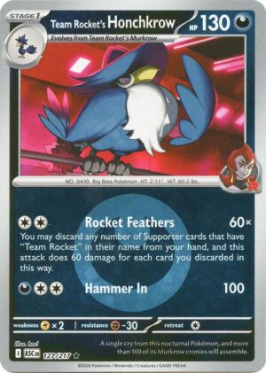 Team Rocket's Honchkrow (Energy Symbol Pattern) - 127/217: ME: Ascended Heroes