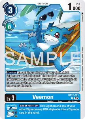 Veemon - BT12-021 (Reprint) - BT12-021 C: Advanced Booster Digimon Generation