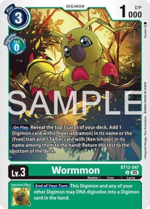 Wormmon - BT12-047 (Reprint) - BT12-047 U: Advanced Booster Digimon Generation