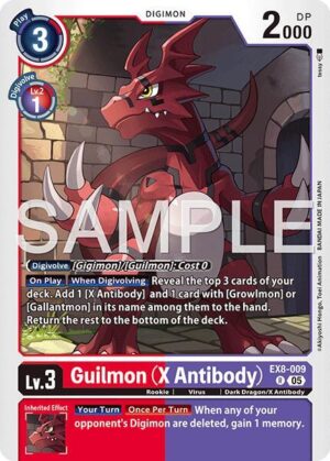 Guilmon (X Antibody) (Reprint) - EX8-009 R: Advanced Booster Digimon Generation
