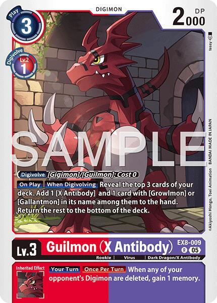 Guilmon (X Antibody) (Reprint) - EX8-009 R: Advanced Booster Digimon Generation