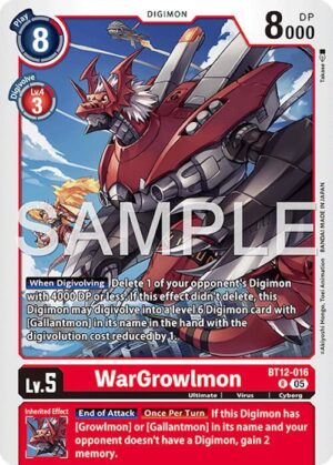WarGrowlmon - BT12-016 (Reprint) - BT12-016 R: Advanced Booster Digimon Generation