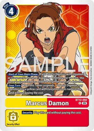 Marcus Damon - BT12-092 (Reprint) - BT12-092 R: Advanced Booster Digimon Generation