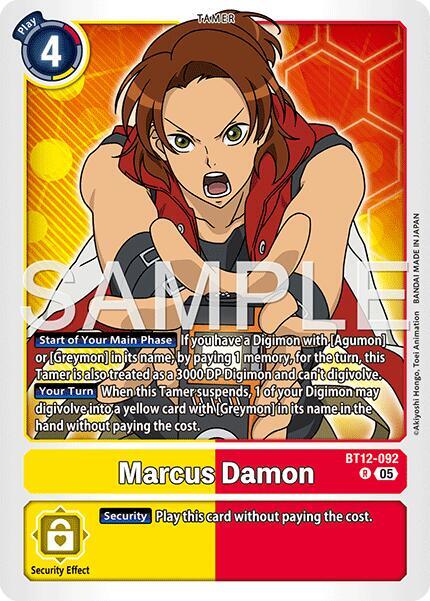 Marcus Damon - BT12-092 (Reprint) - BT12-092 R: Advanced Booster Digimon Generation