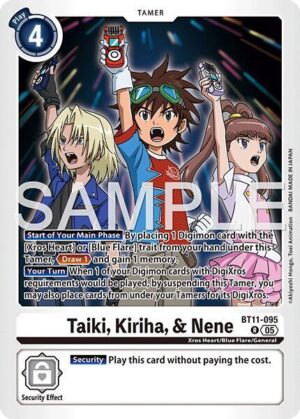 Taiki, Kiriha, & Nene (Reprint) - BT11-095 R: Advanced Booster Digimon Generation