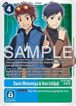 Davis Motomiya & Ken Ichijoji (Reprint) - BT16-085 R: Advanced Booster Digimon Generation