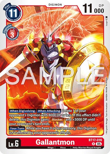 Gallantmon - BT17-016 (Reprint) - BT17-016 R: Advanced Booster Digimon Generation