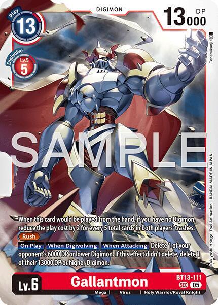 Gallantmon - BT13-111 (Reprint) - BT13-111 SEC: Advanced Booster Digimon Generation