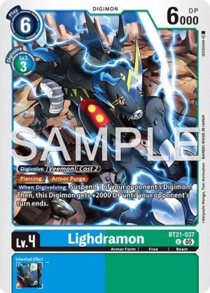 Lighdramon (Reprint) - BT21-037 U: Advanced Booster Digimon Generation