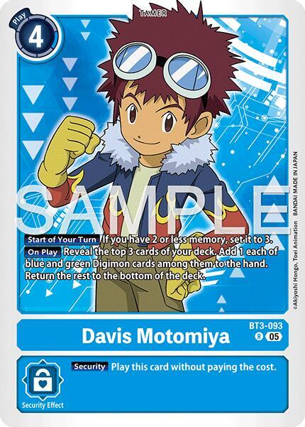 Davis Motomiya (Reprint) - BT3-093 R: Advanced Booster Digimon Generation