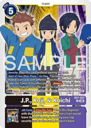 J.P., Koji, & Koichi - AD1-023 R: Advanced Booster Digimon Generation