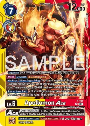 Apollomon ACE - P-191 P: Limited Card Pack -Another Knight-