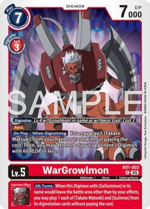 WarGrowlmon - AD1-003 - AD1-003 R: Advanced Booster Digimon Generation