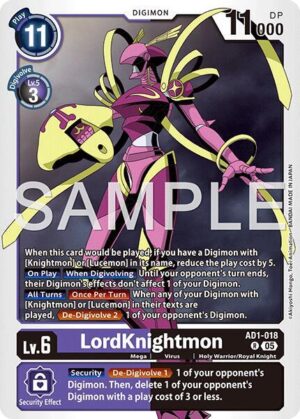 LordKnightmon - AD1-018 - AD1-018 R: Advanced Booster Digimon Generation