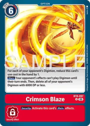 Crimson Blaze (Reprint) - BT8-097 U: Advanced Booster Digimon Generation