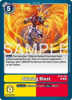 Shining Blast (Reprint) - BT12-104 R: Advanced Booster Digimon Generation