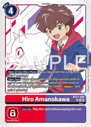 Hiro Amanokawa - BT21-080 (Reprint) - BT21-080 SR: Advanced Booster Digimon Generation