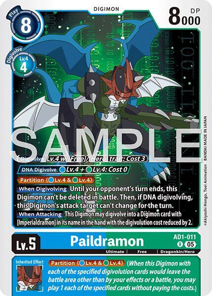 Paildramon - AD1-011 - AD1-011 R: Advanced Booster Digimon Generation
