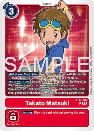 Takato Matsuki - BT17-080 (Reprint) - BT17-080 R: Advanced Booster Digimon Generation